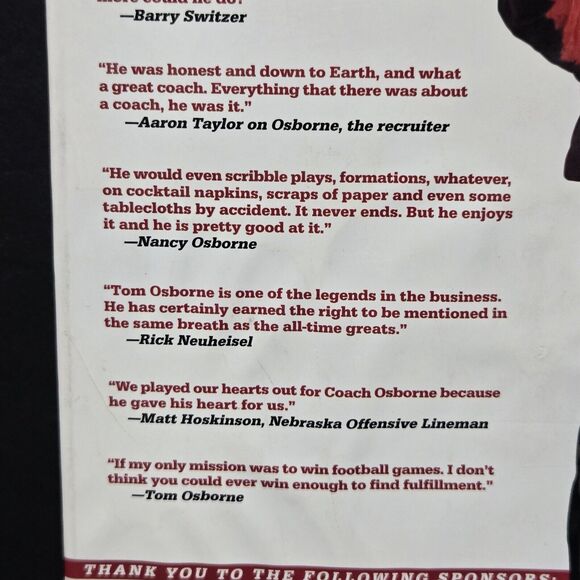 A Salute to Nebraskas Tom Osborne: A 25-Year History - Hardcover - Picture 7 of 16